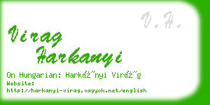 virag harkanyi business card